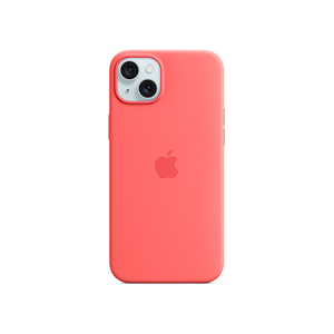 Apple Coque en silicone avec MagSafe pour iPhone 15 Plus - Goyave - Publicité