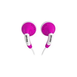 Maxell Colour Budz - Ecouteurs - embout auriculaire - filaire - jack 3,5mm - violet - Publicité