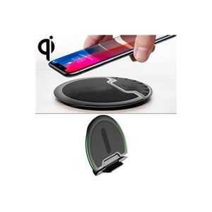 BASEUS (#19) Desktop Foldable 10W Max 3-coil Vertical Horizontal Qi Wireless Charger Pad with 1m Micro USB Cable, For iPhone, Galaxy, Nokia, Sony, Google, - Publicité