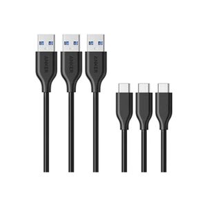Anker Lot de 3 Câbles USB C vers USB 3.0 [90 cm] Powerline avec Résistance 56k ohms pour Appareils USB Type C - Publicité