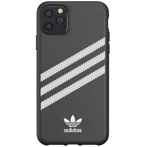 Adidas Originals - Coque de Protection pour téléphone Compatible avec iPhone 11 Pro Max, en TPU, avec Impression Trois Bandes, Noir et Blanc - Publicité