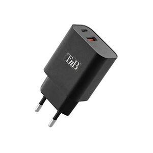 T'nB SA T'nB - Adaptateur secteur - 30 Watt - 3 A - PD, Turbo Charge - 2 connecteurs de sortie (USB type A, 24 pin USB-C) - noir - Publicité