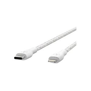 Belkin BOOST CHARGE - Câble Lightning - 24 pin USB-C mâle pour Lightning mâle - 1.2 m - blanc - Prise en charge de Power Delivery - Publicité