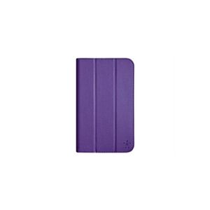 Belkin Tri-Fold Cover & Stand - Coque de protection pour tablette - violet - pour Samsung Galaxy Tab 4 (7 ") - Publicité