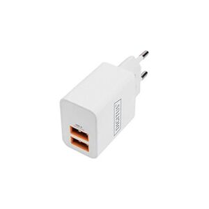 Digitus - Adaptateur secteur - 15.5 Watt - 3.1 A - PD 3.0 (2 x USB) - blanc - Publicité