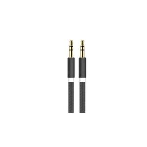 GENERIQUE Cable jack/jack metal pour smartphone samsung, huawei, sony, etc voiture musique audio double jack male 3. 5 mm universel (noir) - Publicité