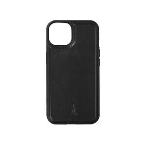 Akashi Coque pour iPhone 13 Rigide Cuir Véritable Finition Surpiquée Noir - Publicité