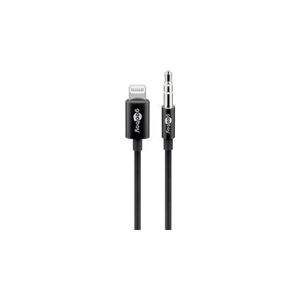 Goobay Câble de connexion audio apple lightning (3,5 mm) 1 m noir - pour connecter un iphone/ipad à un appareil audio via une prise jack 3,5 mm - Publicité