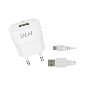 DLH Energy DLH DY-AU1870 - Adaptateur secteur - 5 Watt - 1 A (USB) - sur le câble : Micro-USB - blanc - Publicité