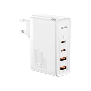 BASEUS gan2 pro chargeur mural rapide 100w usb / usb type-c quick charge 4+ power delivery (nitrure de gallium) blanche (ccgan2p-l02) - Publicité