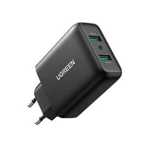 Ugreen - Adaptateur secteur - 36 Watt - 3 A - QC 3.0 - 2 connecteurs de sortie (USB) - Royaume-Uni - Publicité