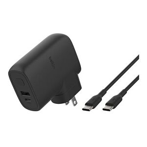 Belkin BOOST CHARGE - Banque d'alimentation/adaptateur secteur - 5000 mAh - 25 Watt - Fast Charge, PD 3.0 - 2 connecteurs de sortie (USB, 24 pin USB-C) - - Publicité