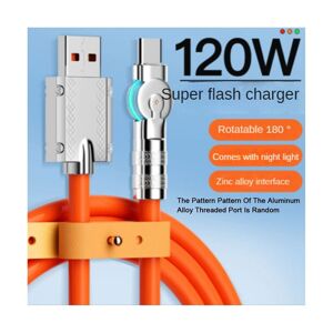 120W 6A Charge Super Type-C Câble en Silicone Liquide Câble USB pour Smart Phone Pixel Bold Data Line, Orange 1.5M - Publicité