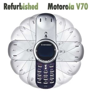 Téléphone portable d origine Motorola V70 GSM 900/1800 96x64 pixels 430mAh remis à neuf - Publicité