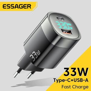 33W GaN USB C chargeur affichage numérique PD charge rapide pour IPhone 14 13 12 Max Pro IPad pour Xiaomi Poco Samsung chargeur