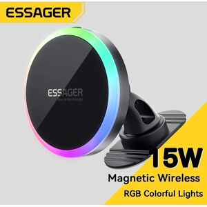 RGB support de téléphone magnétique pour voiture Qi 15W Macsafe chargeur sans fil pour iPhone 15 14 13 Samsung support de téléphone universel