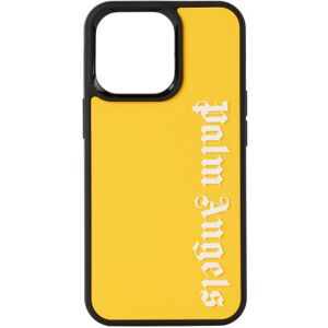 Palm Angels Étui pour iPhone 13 Pro noir et jaune à logo - UNI - Publicité