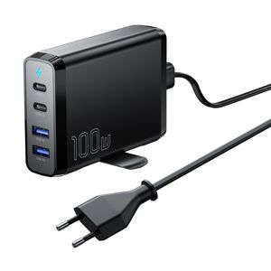 [GaN Tech] Chargeur USB PD 100W 4 ports 2USB-C+2USB-A QC3.0 PD3.0 AFC FCP SCP DCP PPS BC1.2 Apple2.4A Chargeur de bureau