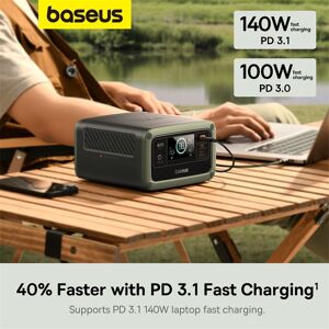 Baseus ioTa 140W 48000mAh Puissance Bank Station Batterie Externe Alimentation électrique avec double USB-C+USB-A Prise - Publicité
