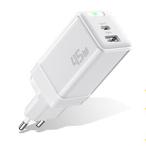 [Technologie GaN] Chargeur murale USB PD MESSAGE ES-CD33 45W 2 ports USB-A+Type-C QC4.0 PD3.1 AFC FCP SCP PPS DCP BC1.2