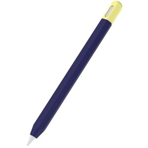 Wizoowip Étui à Crayons antidérapant pour Apple, 3ème Manchon capacitif, USB C, génération Ultra-Mince en Silicone, Support magnétique antidérapant Bleu foncé - Publicité