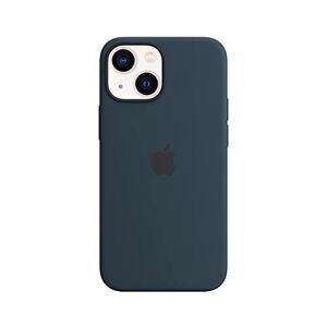 Apple Coque en silicone avec MagSafe (pour iPhone 13 mini) Bleu Abysse - Publicité