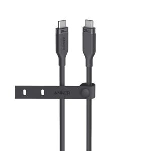 Anker cable USB C vers USB C, USB4 Gen 2, 20 Gbps DataTransfer, 4K HD Display, bio 91 cm 240W, pour iPhone 15/15 Pro/15 Pro Max/15 Plus, ordinateurs portables USB C, hubs, stations d'accueil, et plus - Publicité