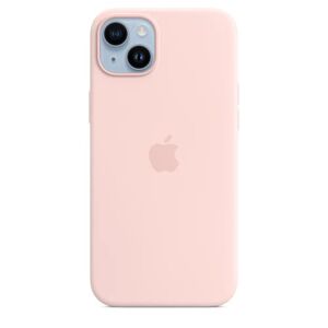 Apple Coque en Silicone avec MagSafe pour iPhone 14 Plus Rose Craie ​​​​​​​ - Publicité