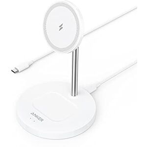 Anker PowerWave Magnetic Stand Lite Station de Charge sans Fil 2 en 1 avec câble de Charge USB-C de 150 cm, Compatible avec iPhone 14/14 Pro/14 Pro Max/13/13 Pro Max/12 et AirPods Pro 2 (sans Bloc - Publicité