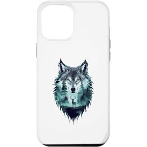 Coque pour iPhone 15 Plus Loup captivant avec paysage aquarelle Alpha - Publicité