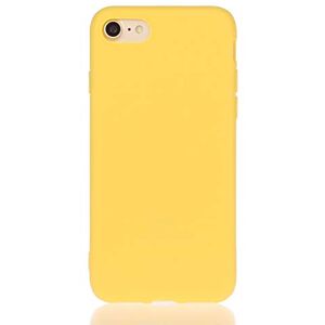 Nodigo Coque Compatible avec iPhone SE 2020/iPhone 8/iPhone 7 Silicone Motif Drôle Couleur Unie Créatif Antichoc TPU Étui Anti Choc Bumper Mat Case Cover One Piece Housse Jaune - Publicité