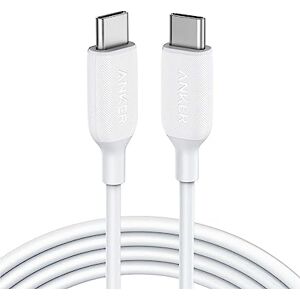 Anker Powerline III Câble USB-C vers USB-C 2.0, 60 W, 1,8 m, câble de charge pour MacBook Pro 2020, iPad Pro 2020, Switch, Samsung Galaxy S20 Plus S9 S8 Plus, Pixel, et plus (blanc) - Publicité