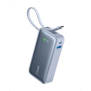 Anker Nano Power Bank 10 000 mAh Powerbank avec câble USB-C intégré, PD 30 W de puissance maximale avec 1 port USB-C, 1 port USB-A, compatible avec iPhone 15/14, MacBook, Galaxy, iPad, AirPods et plus - Publicité