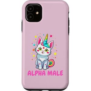 Coque pour iPhone 11 Licorne mâle alpha, chat, chaton, kawaii, arc-en-ciel, étoiles - Publicité