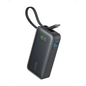 Anker Nano Powerbank, Batterie Externe 10 000 mAh avec câble USB-C intégré, Puissance maximale PD 30 W avec 1 Port USB-C, 1 Port USB-A, Compatible avec iPhone 15/14, MacBook, Galaxy, iPad, AirPods et - Publicité