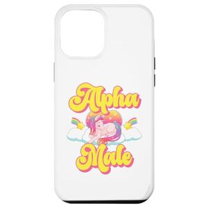 Coque pour iPhone 12 Pro Max Licorne Alpha Male Rainbow Funny Sarcastic Ironic Humour - Publicité