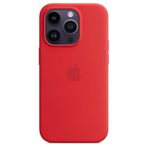 Apple Coque en Silicone avec MagSafe pour iPhone 14 Pro (Product) Red ​​​​​​​ - Publicité