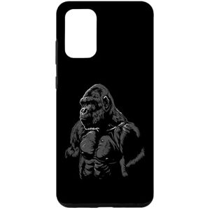 Coque pour Galaxy S20+ Silhouette de gorille à dos argenté Buff Alpha - Publicité