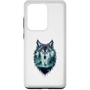 Coque pour Galaxy S20 Ultra Loup captivant avec paysage aquarelle Alpha - Publicité