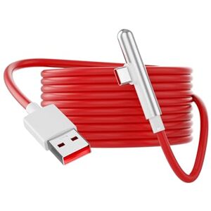 ACOCOBUY 8A Câble USB C Coudé 90 Degrés 2m pour OnePlus 80W SUPERVOOC Câble Chargeur USB Type C Charge Rapide Warp Charge pour OnePlus Nord CE 3 Lite/Nord 3/2T/12/11/10 Pro/8 Pro/8/7T Pro/6T Reno 10 - Publicité