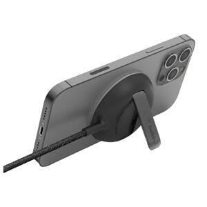 Belkin Chargeur sans fil portable MagSafe (charge rapide jusqu'à 15 W, support intégré pour une compatibilité parfaite avec les modèles d'iPhone 13 series, adaptateur secteur non inclus, noir) - Publicité