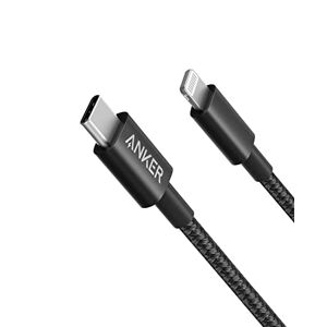 Anker Câble USB C vers Lightning, Nouveau câble de Charge Nylon USB-C vers Lightning  pour [1.8m, certifié Apple MFi] pour iPhone 11 Pro/X/XS/XR/8 Plus/AirPods Pro, Prise en Charge de Power Delivery - Publicité