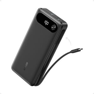 Anker Batterie Externe, Chargeur Portable 20 000 mAh avec Câble USB-C Intégré, 87 W Max, 2 Ports USB-C et 1 Port USB-A, pour MacBook, iPhone 15 Series, Samsung, Switch, et Plus - Publicité