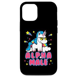 Coque pour iPhone 12/12 Pro Alpha Male Unicorn Funny Sarcastic Y2K Unicorn - Publicité