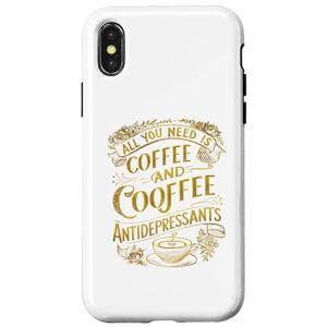 funny design DesertThrills Coque pour iPhone X/XS Funny Design Brewed Bliss : Collection pour les amateurs de café - Publicité