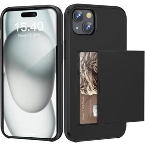 ACOCOBUY Coque pour iPhone 15 Plus Étui Portefeuille Coque avec Porte-Cartes Antichoc Étui pour iPhone 15 Plus Housse Étui Protection à Double Couche Armor Cover Bumper Étui pour iPhone 15 Plus Noir - Publicité