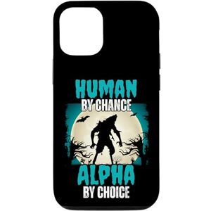 Coque pour iPhone 13 Human By Chance Alpha By Choice Cool Funny Alpha Wolf Meme - Publicité