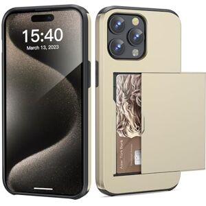 ACOCOBUY Coque pour iPhone 15 Pro Max Étui Portefeuille Coque avec Porte-Cartes Antichoc Étui pour iPhone 15 Pro Max Housse Étui Protection à Double Couche Armor Cover Bumper pour iPhone 15 Pro Max Or - Publicité