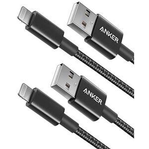 Anker Lot de 2 câbles de charge pour iPhone, 1,8 m, câble USB-A vers Lightning, câble certifié MFi pour iPhone SE/XS/XS Max/XR/X/8 Plus/7/6 Plus, iPad, et plus encore. Publicité