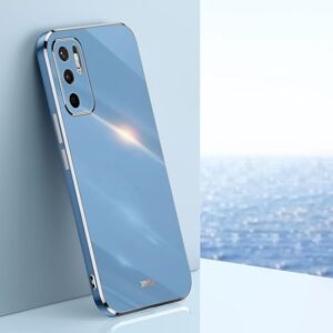 JIEZUIMEI Compatible avec Coque Xiaomi Redmi Note 10 5G / POCO M3 Pro Silicone Protection, Original Antichoc Case Placage TPU Etui Anti-Dérapant Cover-Bleu - Publicité